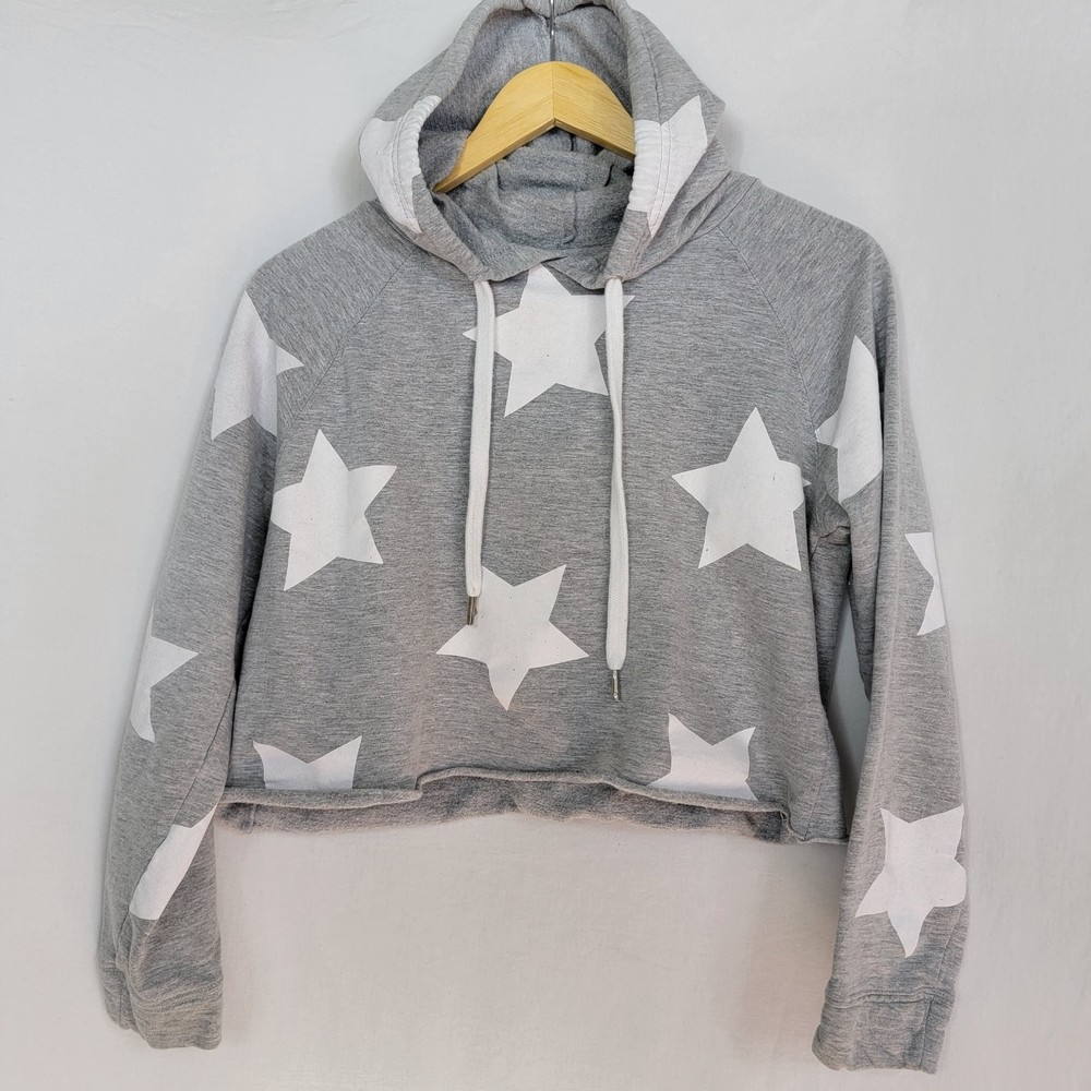 Messy Bun Just Chillin Crop Hoodie Sz M